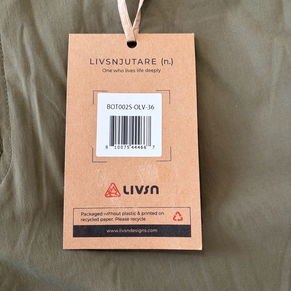 LIVSN Ecotrek Trail Shorts NWT Men’s size 36 Olive Green Outdoor Hiking 8.5” - Picture 4 of 14